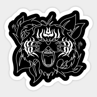 Traditional Tattoo Tiger Sticker